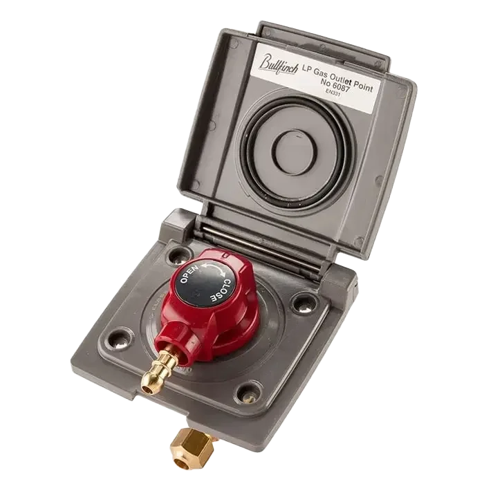 Gas Fitting - Bullfinch Gas Outlet - Grey