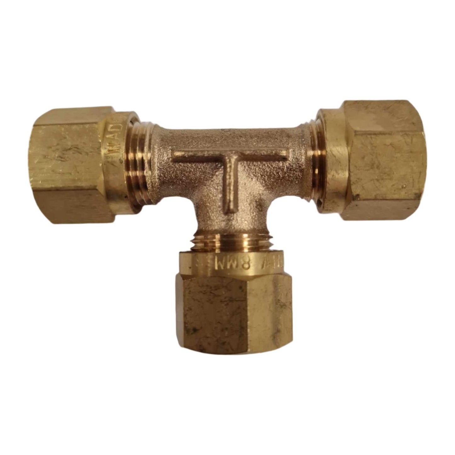 Grove Brass Gas Connector Equal Tee - 8mm