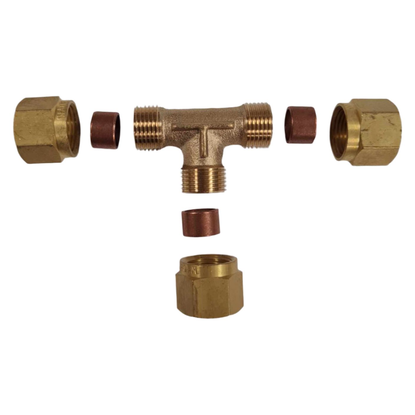 Grove Brass Gas Connector Equal Tee - 8mm