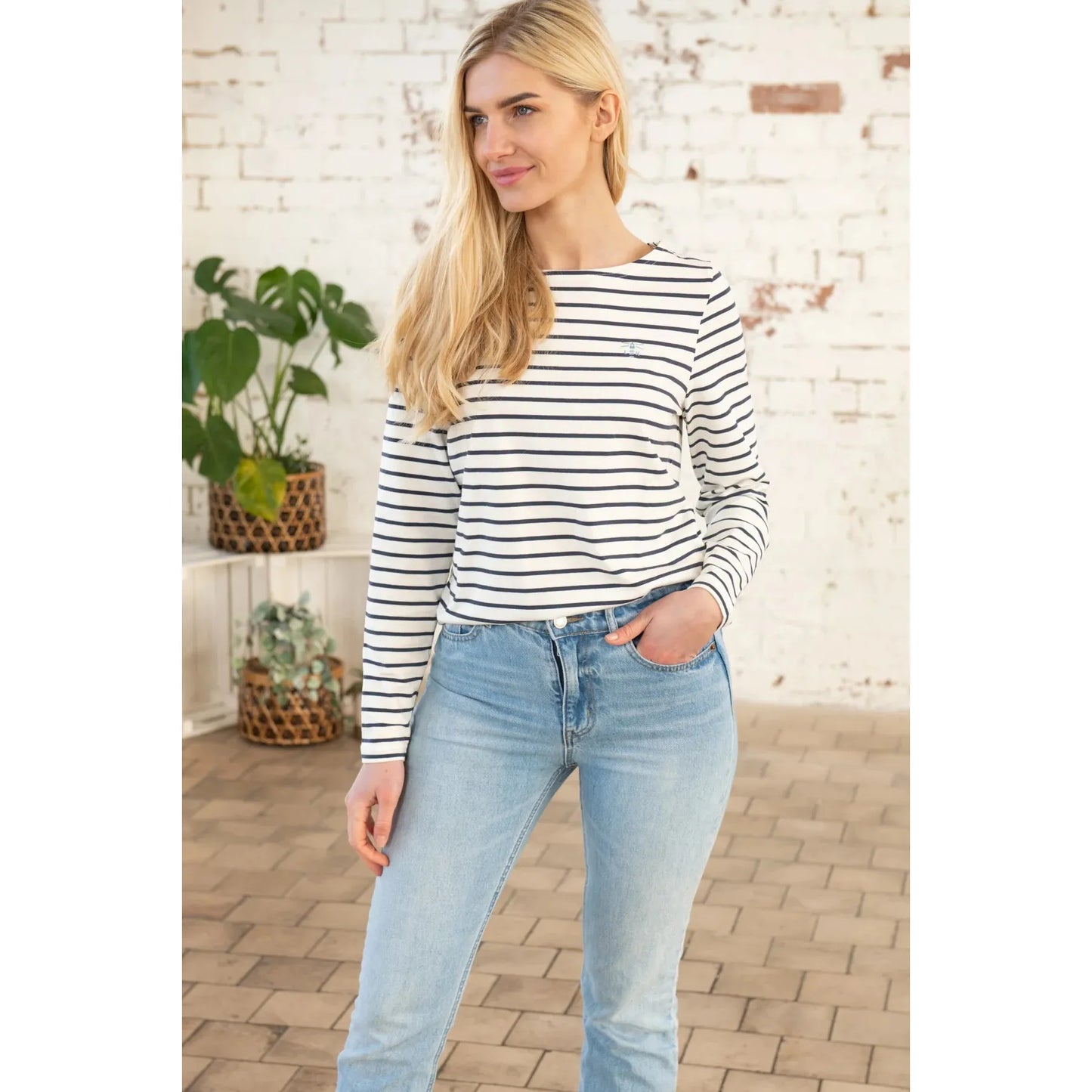 Lighthouse Ladies Causeway Breton Top - Cloud/Midnight