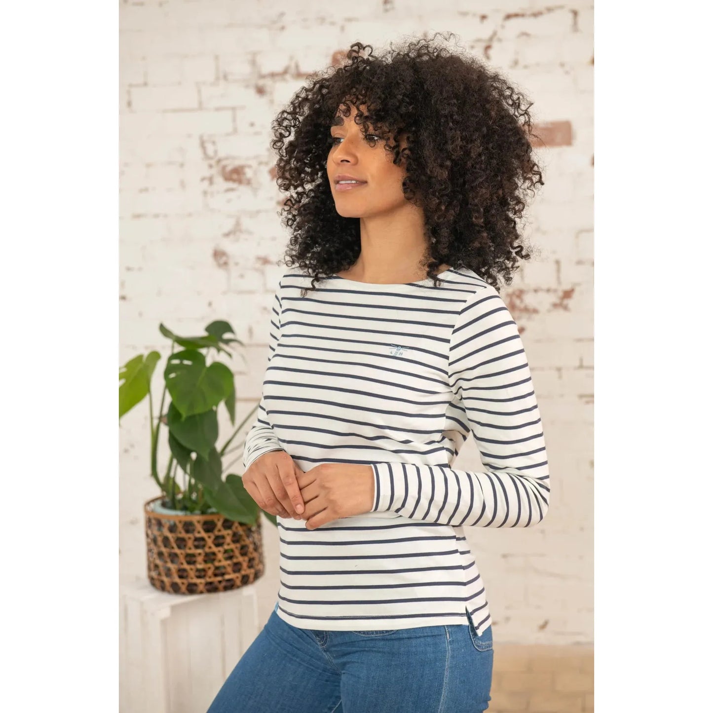 Lighthouse Ladies Causeway Breton Top - Cloud/Midnight