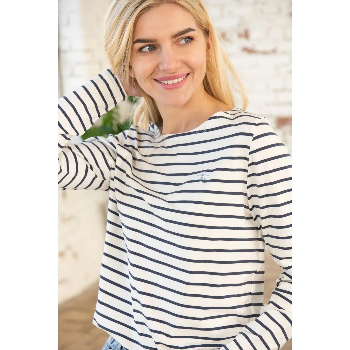 Lighthouse Ladies Causeway Breton Top - Cloud/Midnight