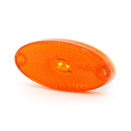 Maypole 12v/24v Slim Line Oval LED Amber Rear Marker/Reflector