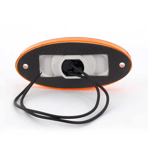 Maypole 12v/24v Slim Line Oval LED Amber Rear Marker/Reflector
