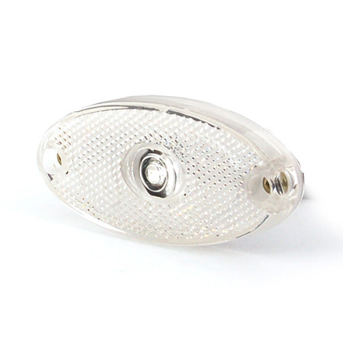 Maypole 12V/24V Slim Line Oval LED Clear Front Marker Lamp