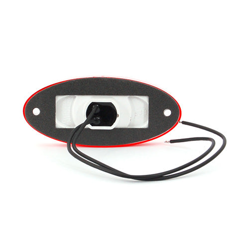 Maypole - 12v/24v Slim Line Oval LED Red Marker Lamp/Reflector