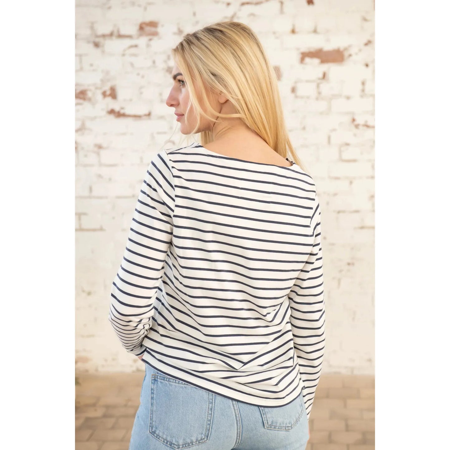 Lighthouse Ladies Causeway Breton Top - Cloud/Midnight