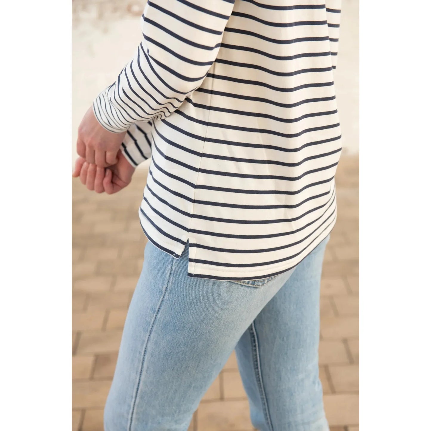 Lighthouse Ladies Causeway Breton Top - Cloud/Midnight