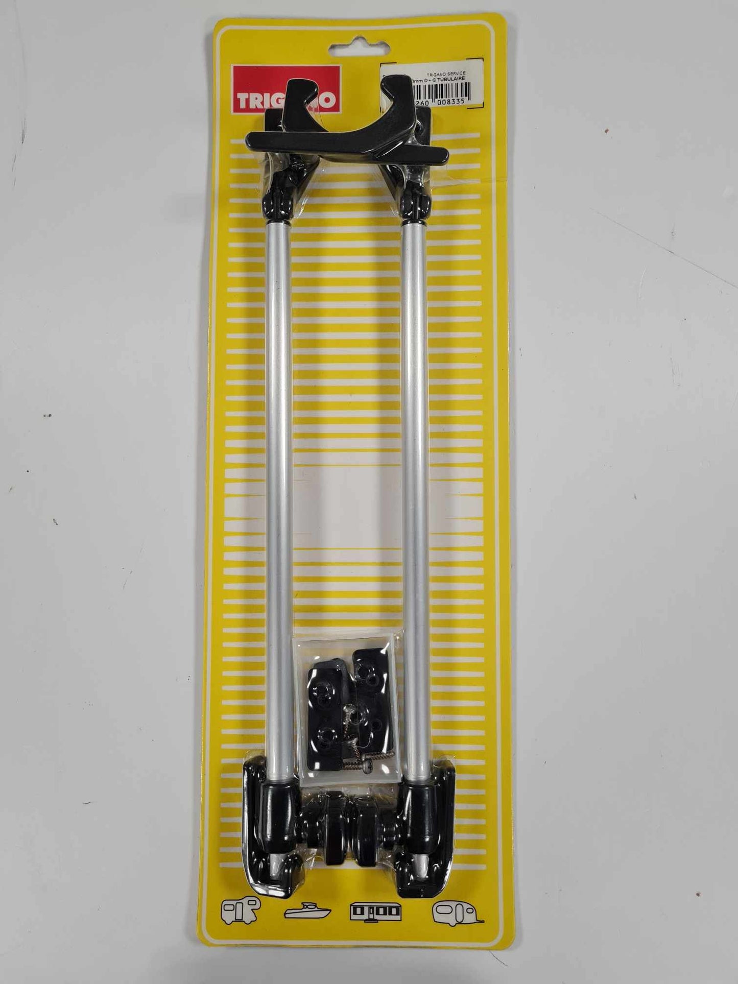 Window Tube Stays with Lever Lock - Screw on Fitting - 300mm - Pair