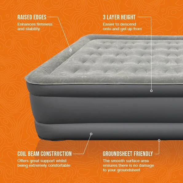 Vango Blissful Double Airbed - Nocturne Grey - Available in store only