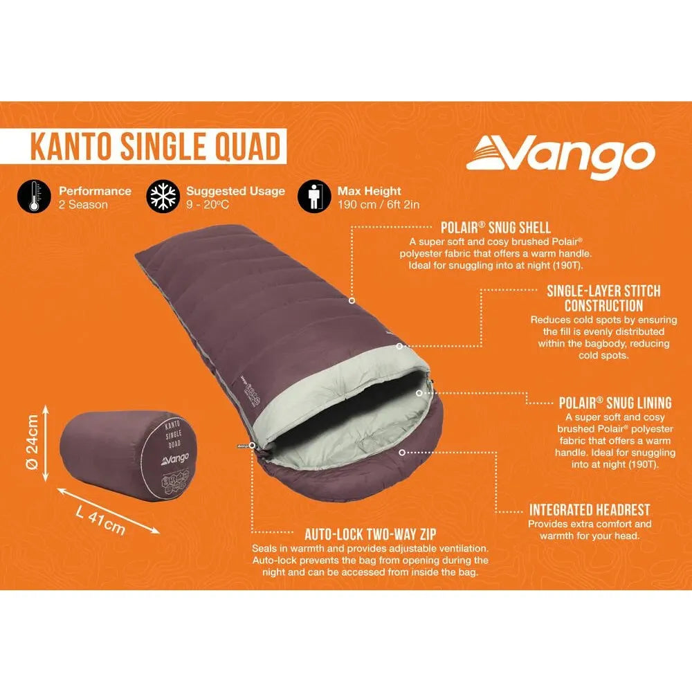 Vango Kanto Single Quad - Artic Dusk