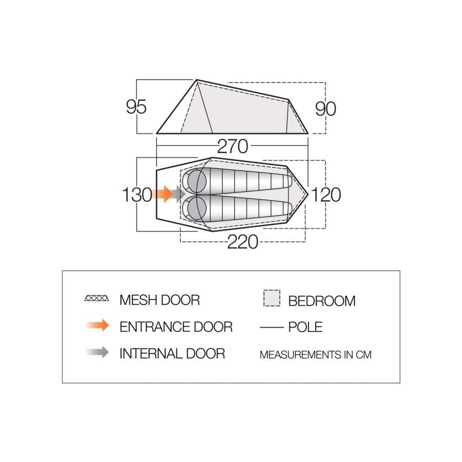 Vango Soul 200 - 2 Person Tunnel Tent - Treetops