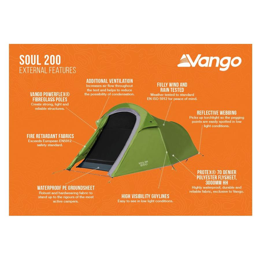 Vango Soul 200 - 2 Person Tunnel Tent - Treetops