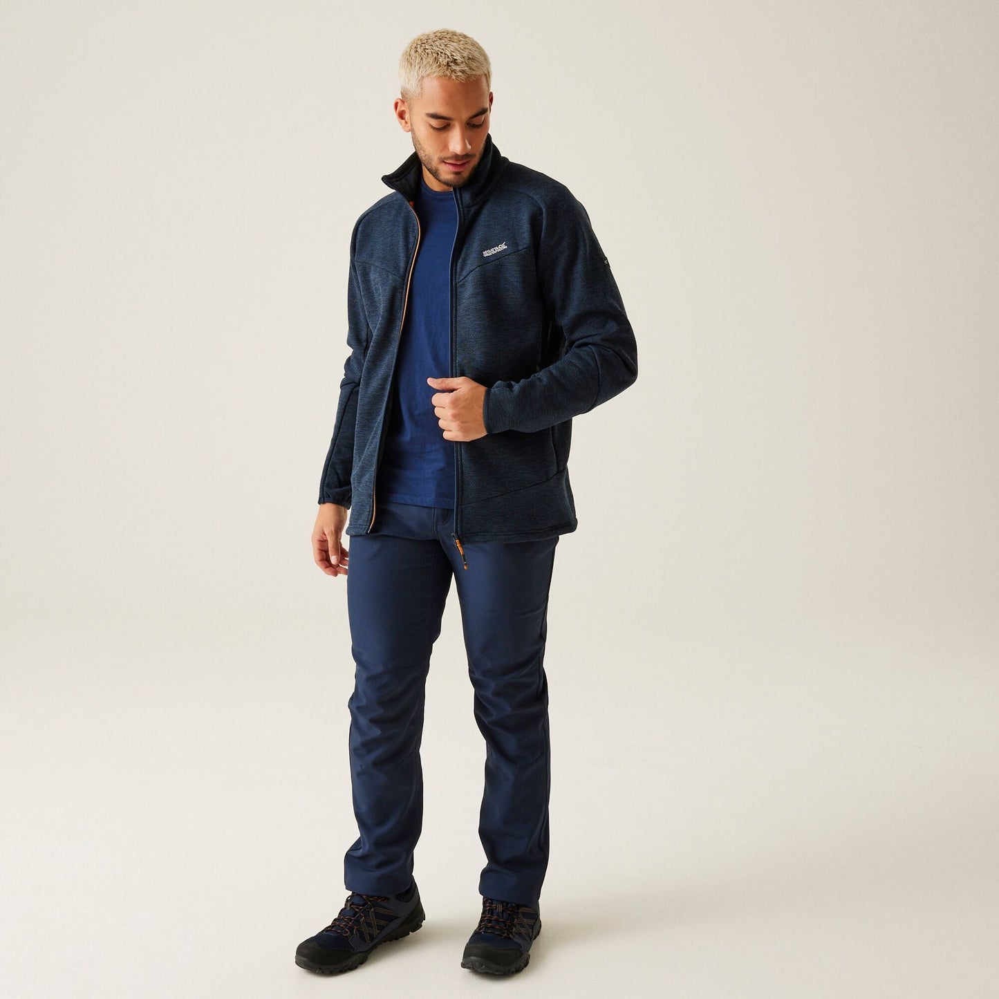Regatta Men's Rivake Full Zip Fleece - Navy/Fox