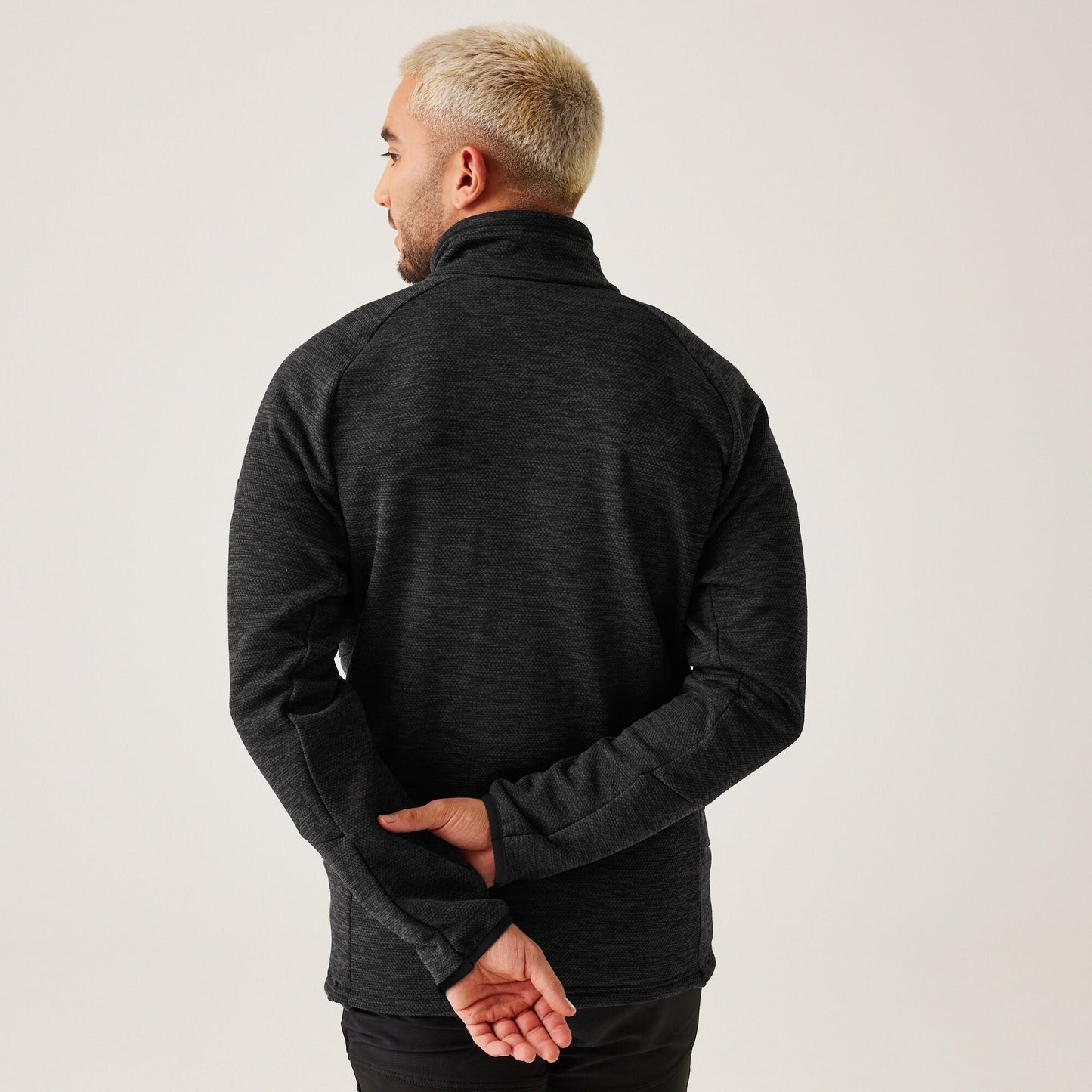 Regatta Men's Rivake Full Zip Fleece - Black/Red Ochre
