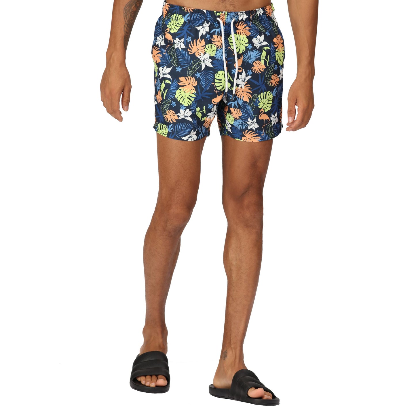 Regatta Men's Loras Swim Short - Navy Tropical Print