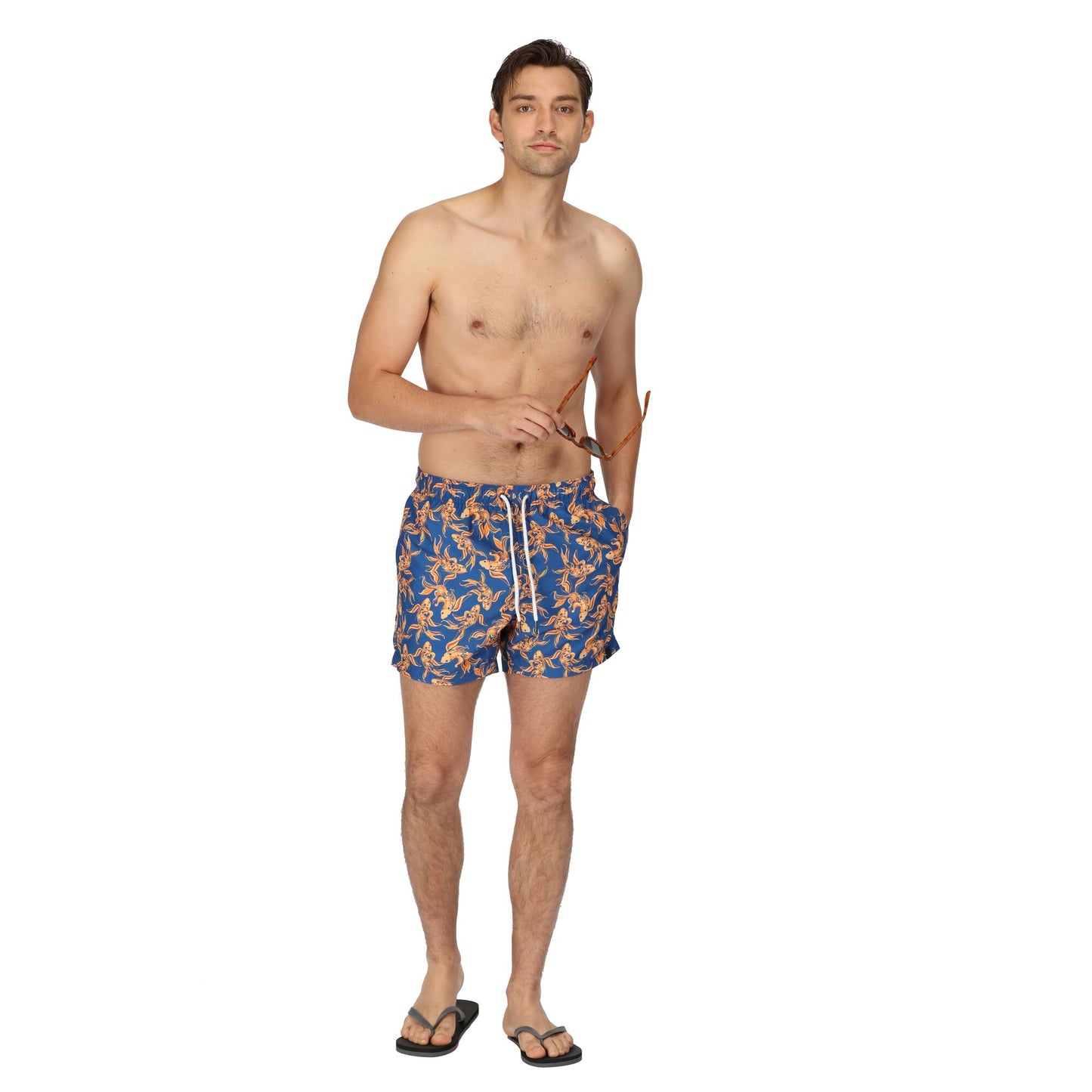 Regatta Loras Swim Shorts - Royal Blue Carp Print