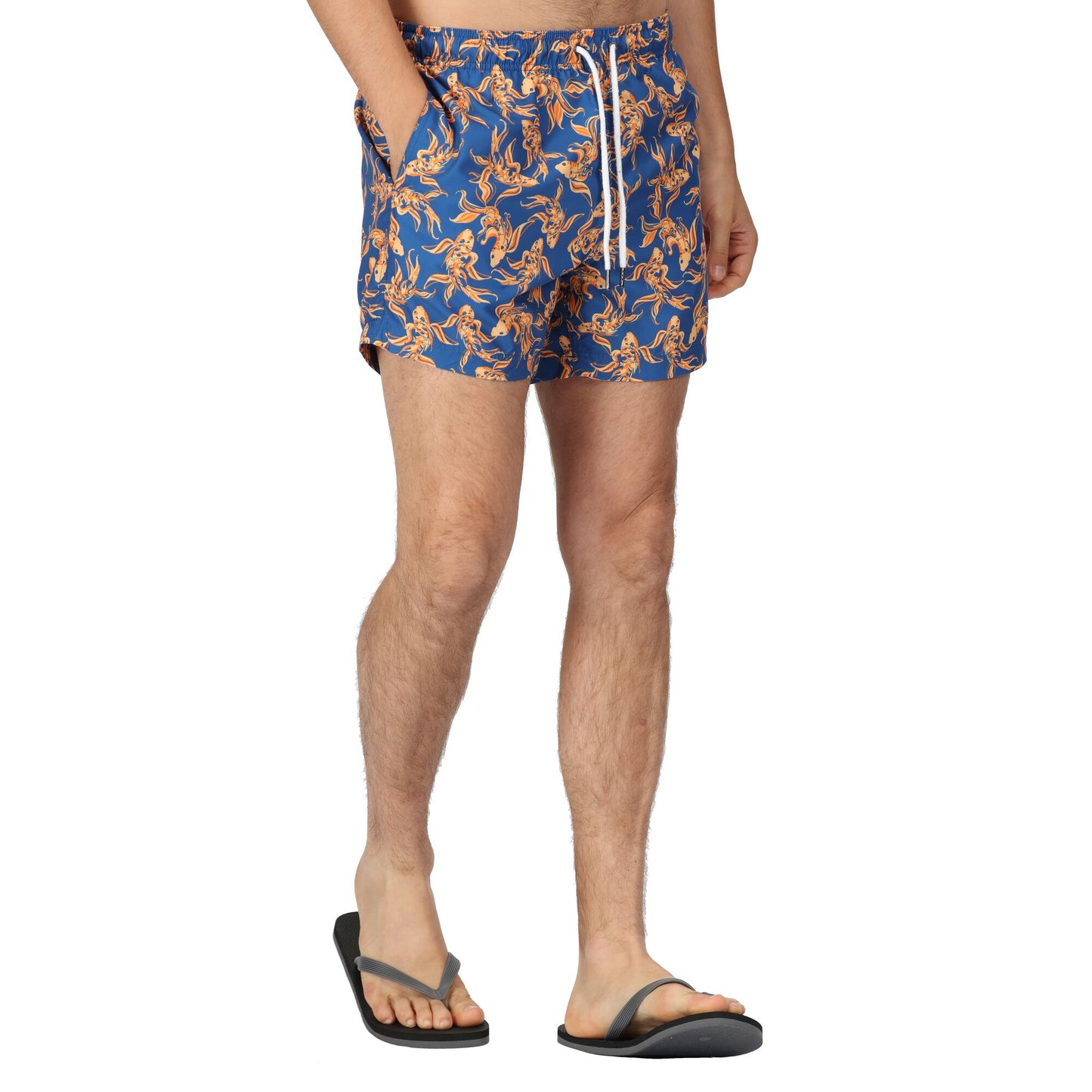 Regatta Loras Swim Shorts - Royal Blue Carp Print