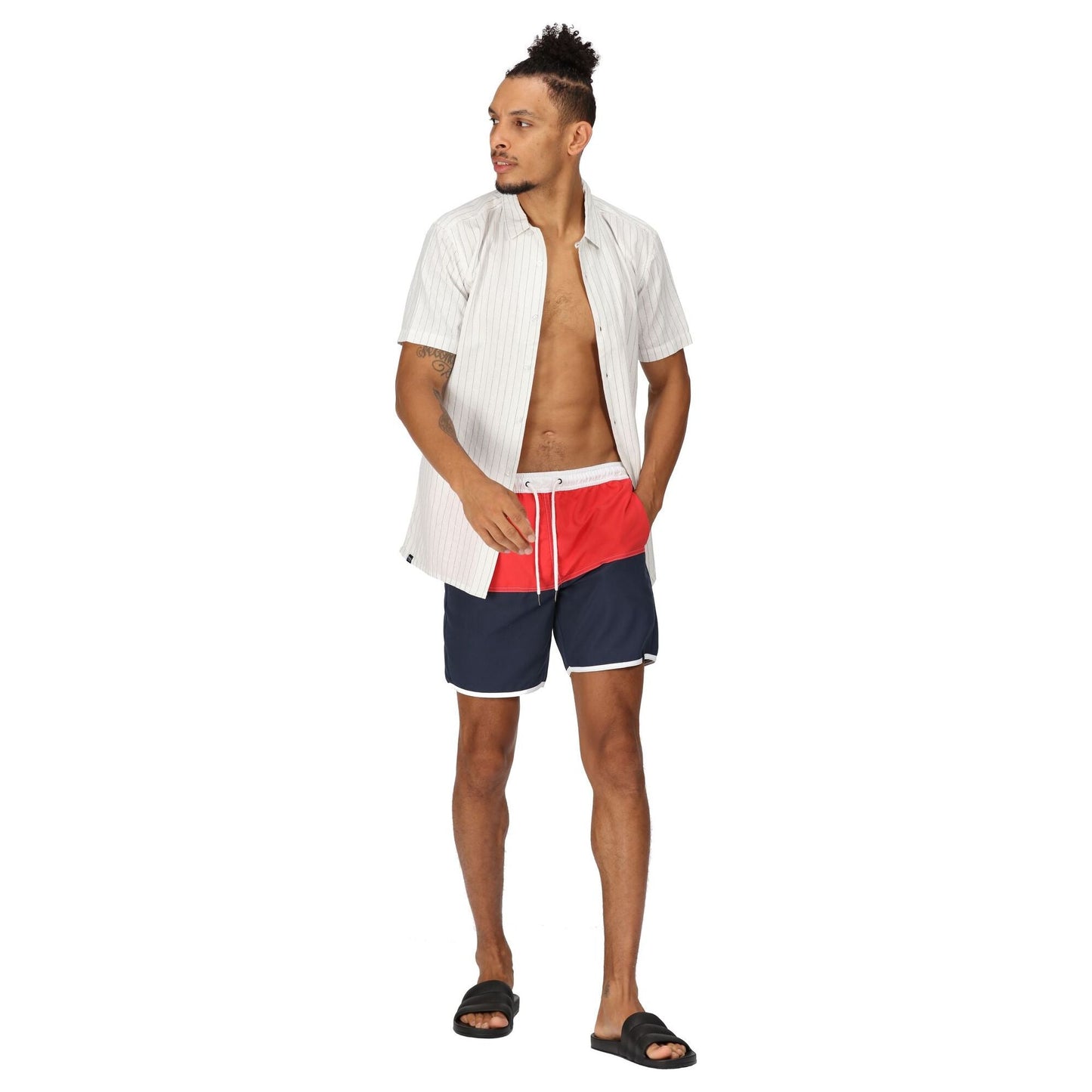 Regatta Men's Benicio Swim Shorts - Rocco Red/Navy
