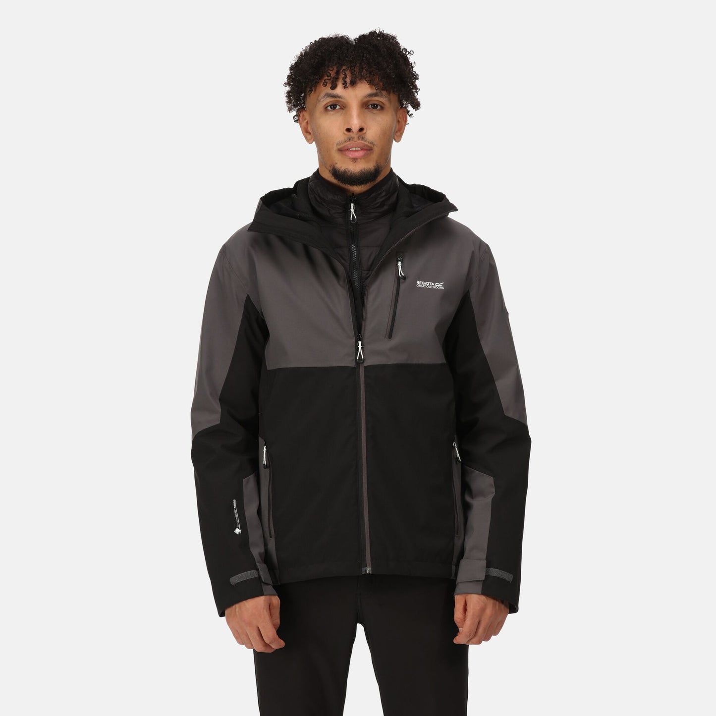 Regatta Men's Wentwood VII 3 in 1 Jacket -  Dark Grey/Black