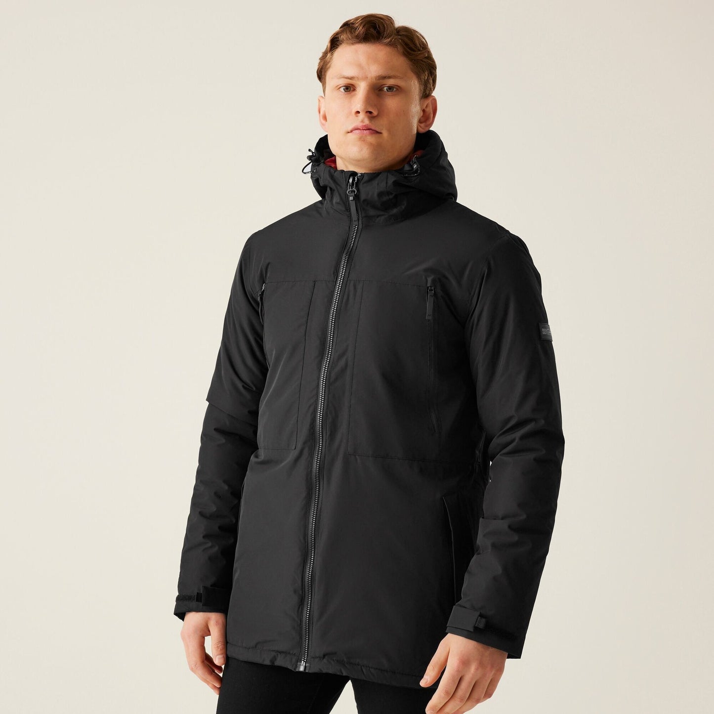 Regatta Men's Larrick II Waterproof Insulated Jacket - Black/Red Ochre