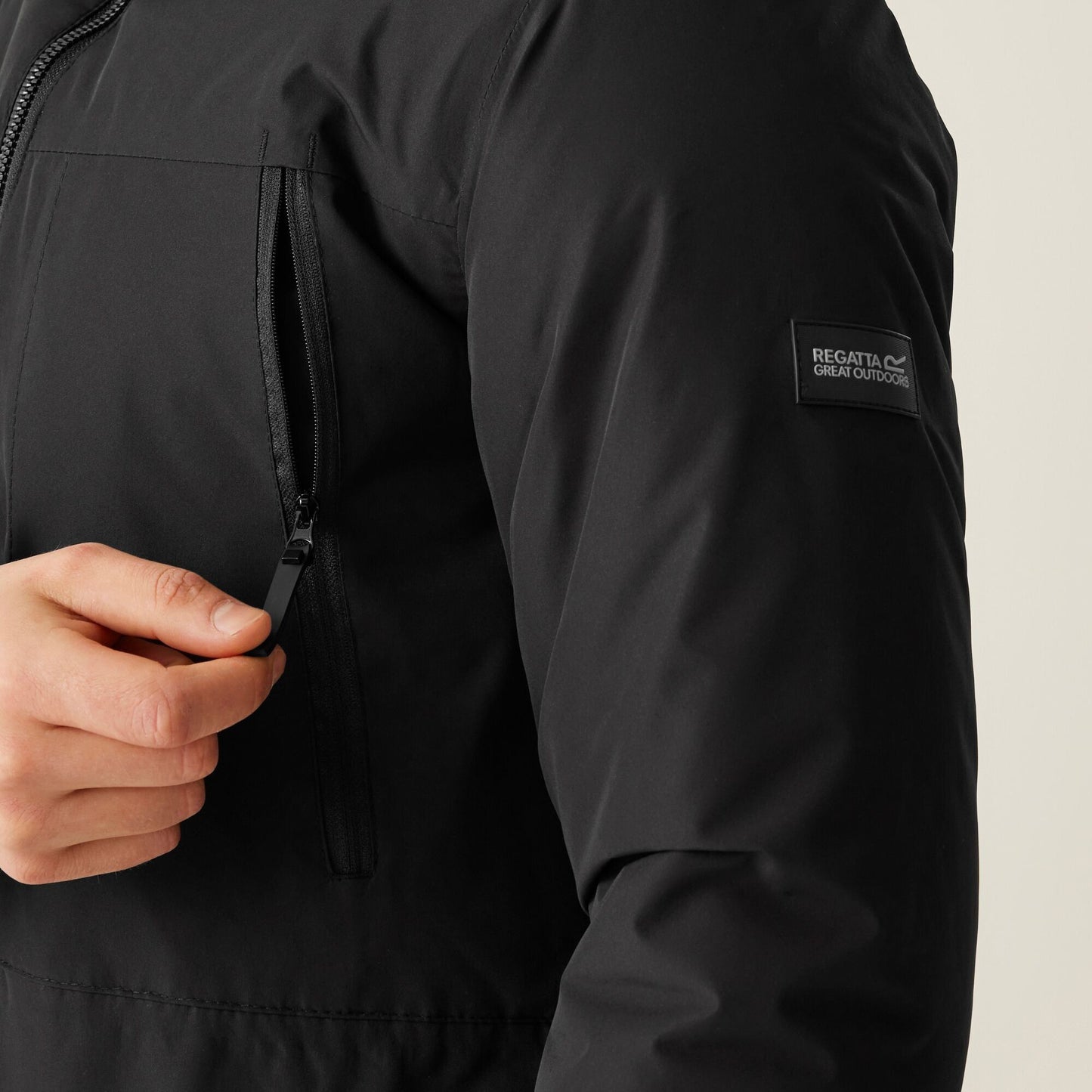 Regatta Men's Larrick II Waterproof Insulated Jacket - Black/Red Ochre