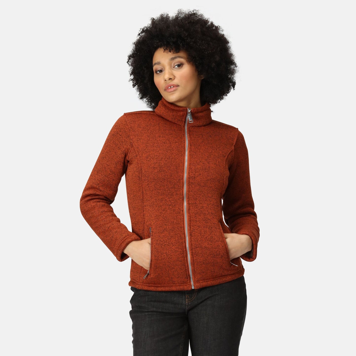 Regatta Women's Razia II Full Zip Bonded Fleece - Burnt Copper/Light Vanilla