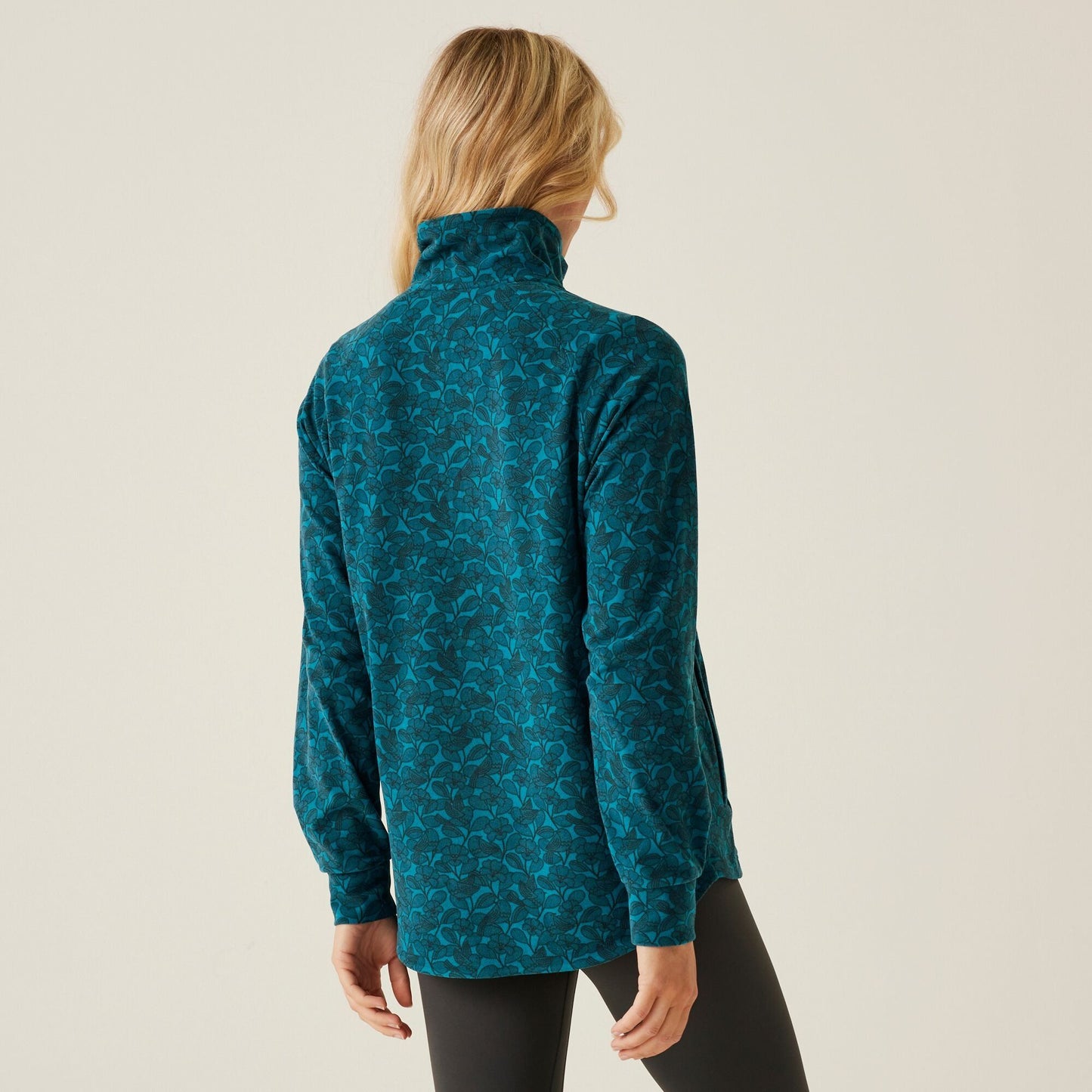 Orla Kiely Half Zip Midlayer - Birdy Blue