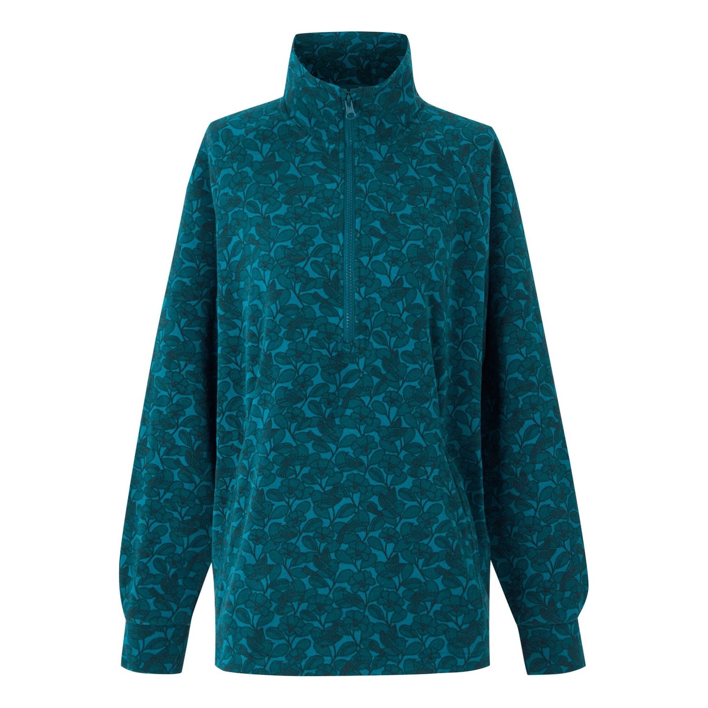Orla Kiely Half Zip Midlayer - Birdy Blue