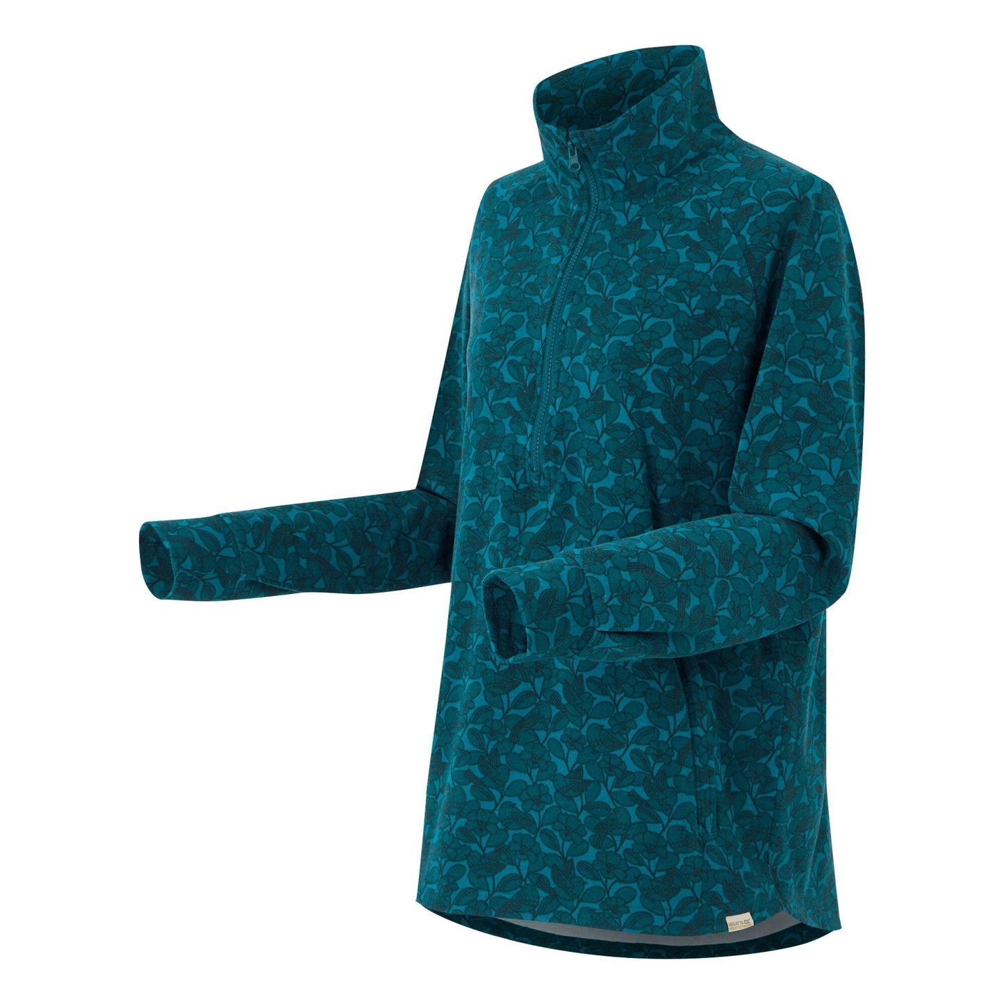 Orla Kiely Half Zip Midlayer - Birdy Blue