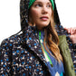 Orla Kiely Longline Waterproof Jacket - Berry Bubble Blue