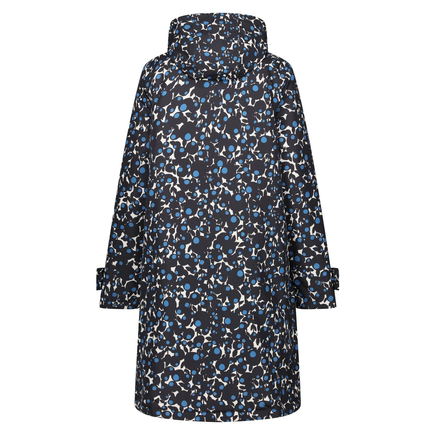 Orla Kiely Longline Waterproof Jacket - Berry Bubble Blue