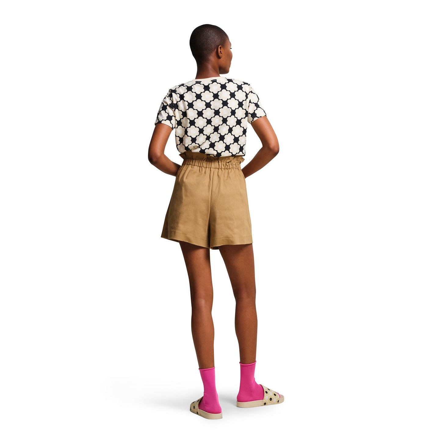 Orla Kiely Tee Shirt - Black Sixties Daisy