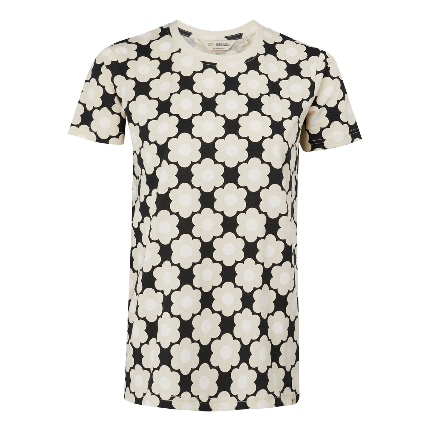 Orla Kiely Tee Shirt - Black Sixties Daisy