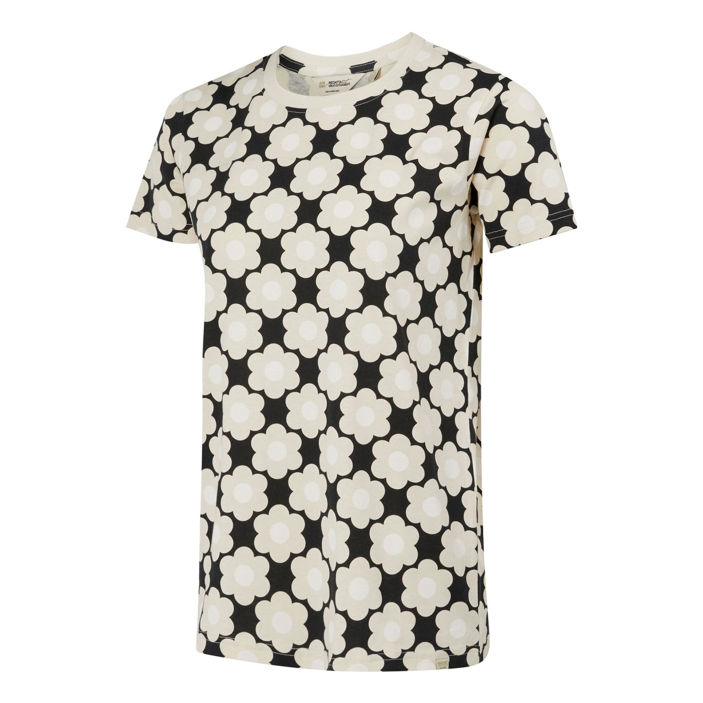 Orla Kiely Tee Shirt - Black Sixties Daisy