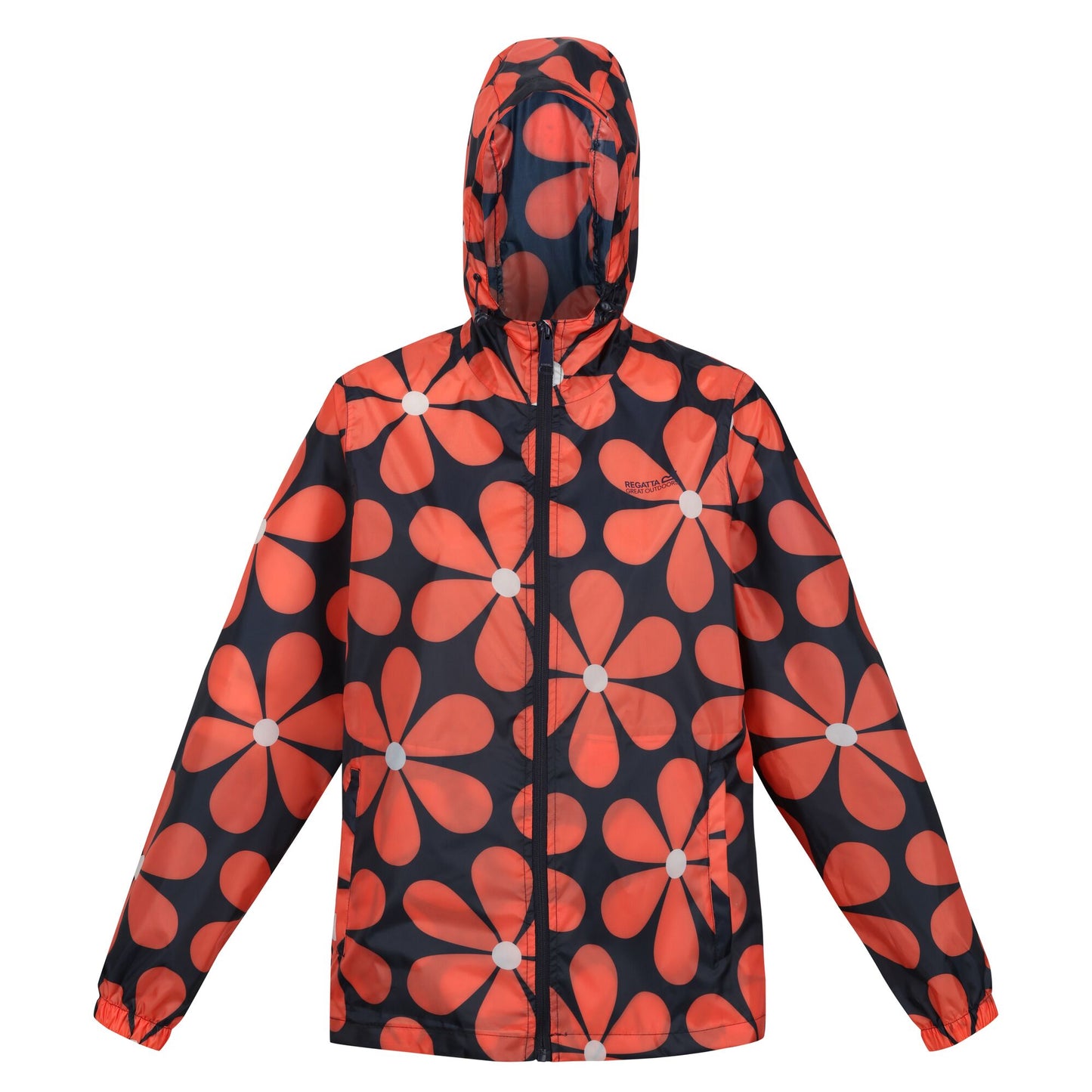 Orla Kiely Waterproof Pack-It Jacket - Navy Daisy