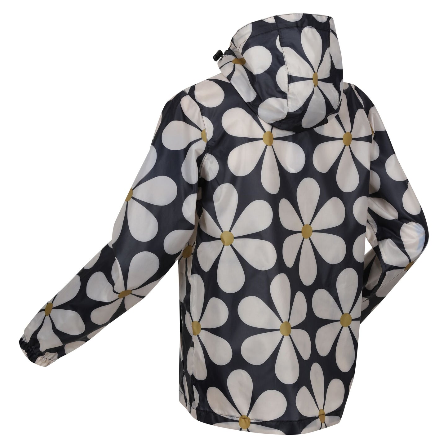 Orla Kiely Waterproof Pack-It Jacket - Black Daisy