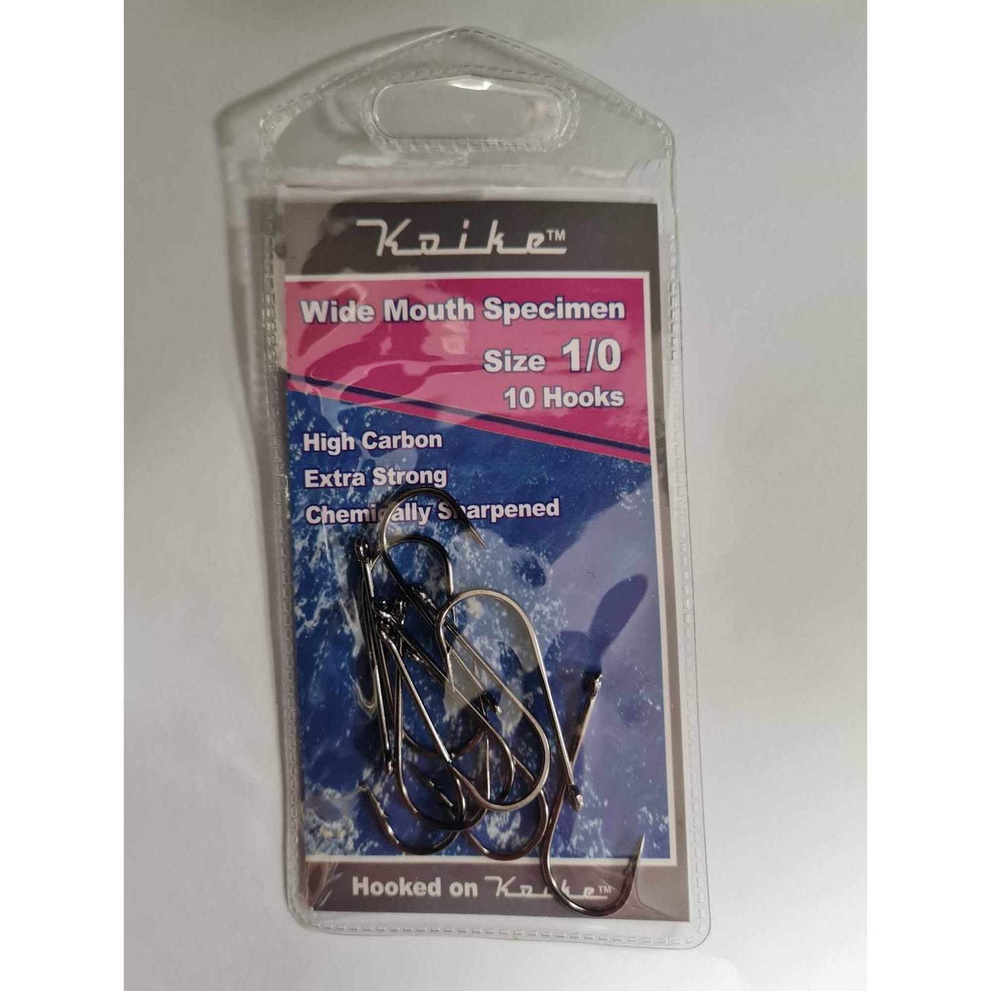 Koike Wide Mouth Specimen Hook - Size 1/0 - Pack of 10