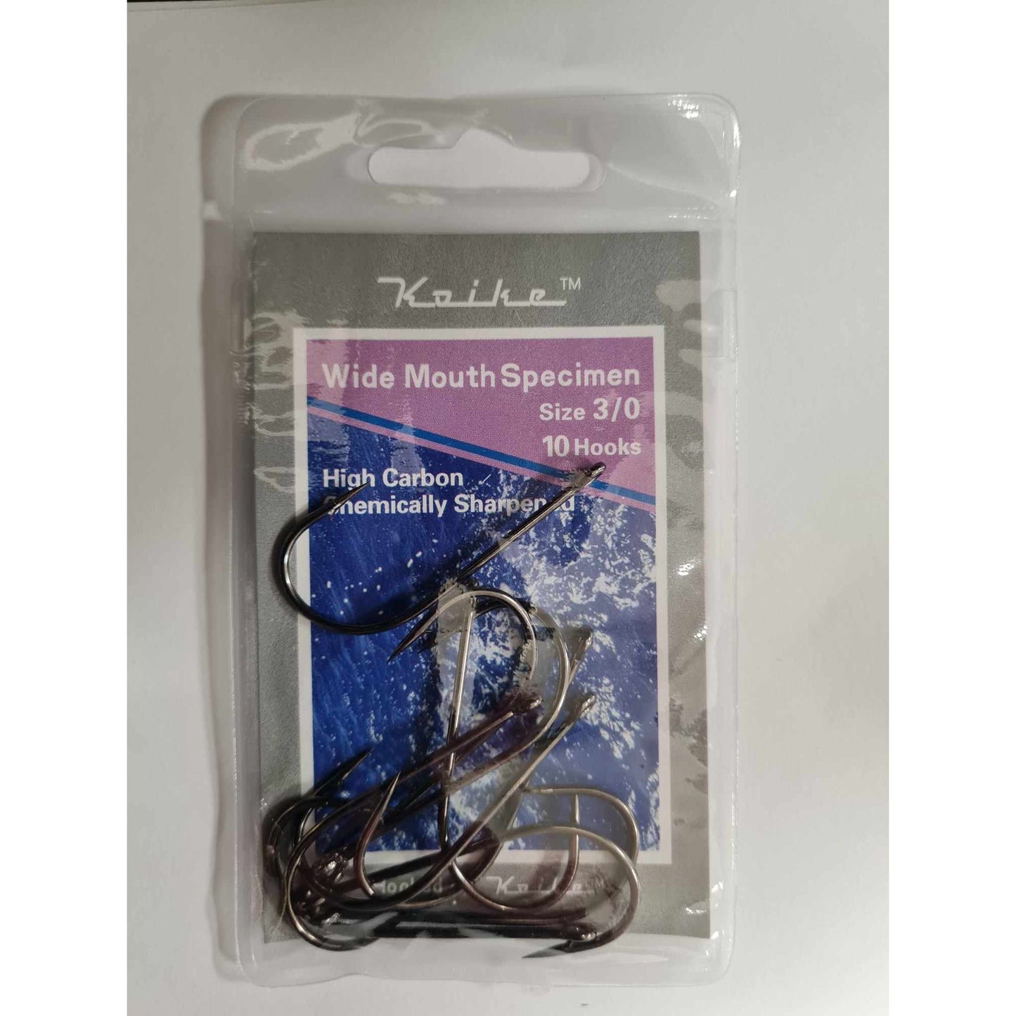 Koike Wide Mouth Specimen Hook - Size 2/0 - Pack of 10