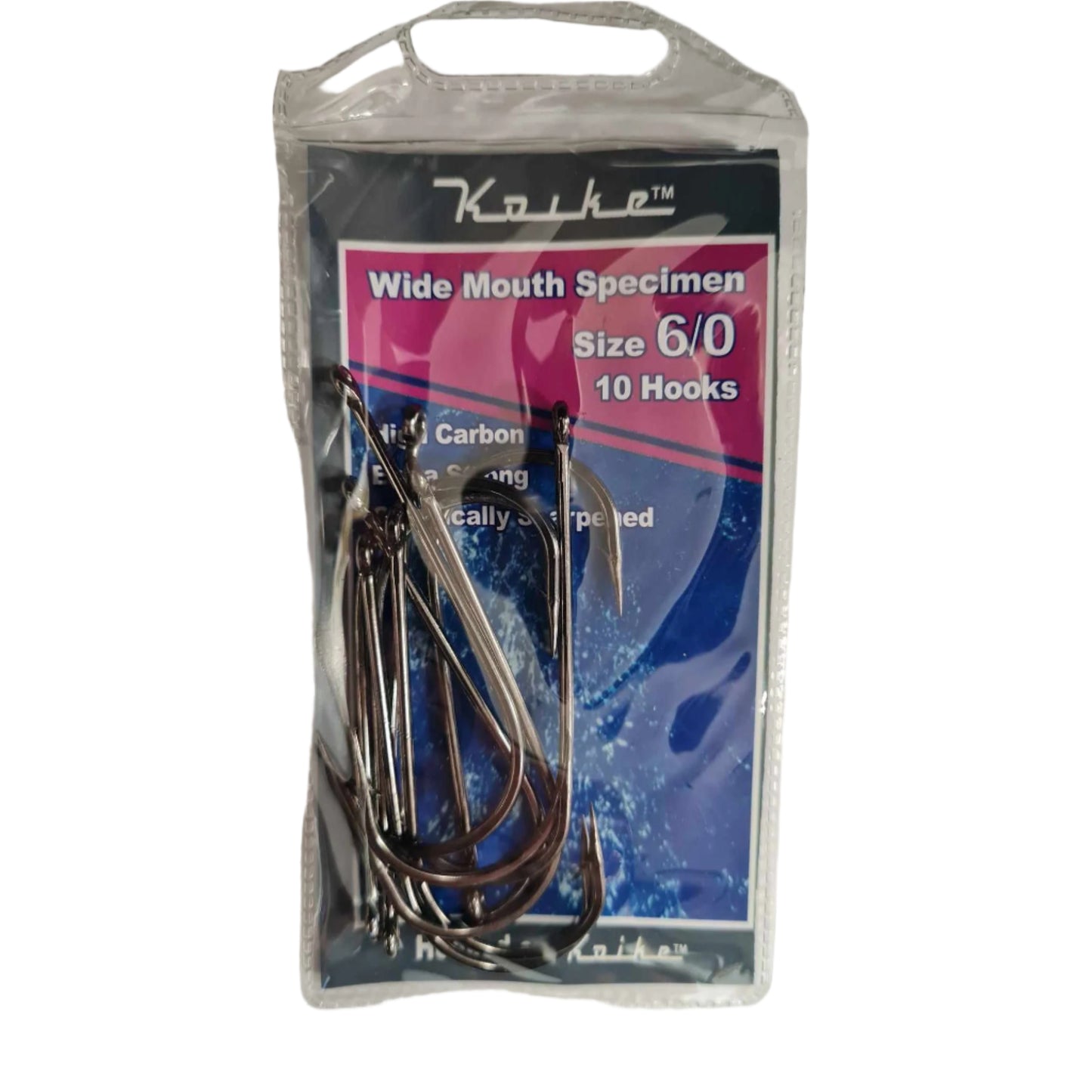 Koike Wide Mouth Specimen Hook - Size 6/0 - Pack of 10
