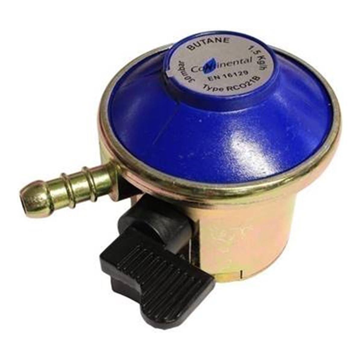 Continental 21mm Clip On Gas Regulator (7kg and 15kg Cylinders) - 30mbar