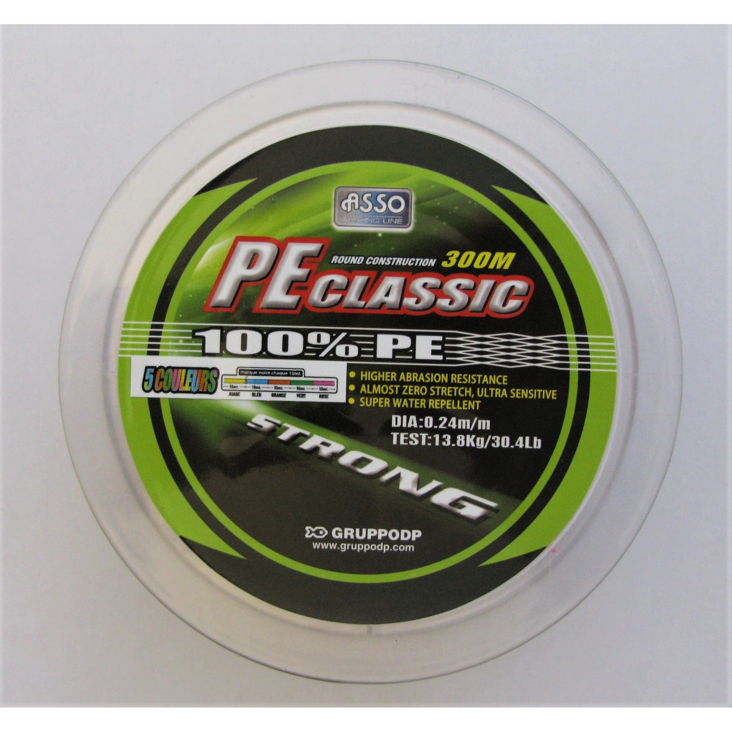 Asso PE CLASSIC Multicolour 0.18mm/20.7lb Braid