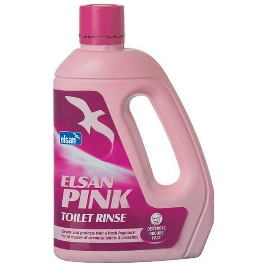 Elsan Pink Toilet Rinse Fluid - 2L - AVAILABLE IN STORE ONLY