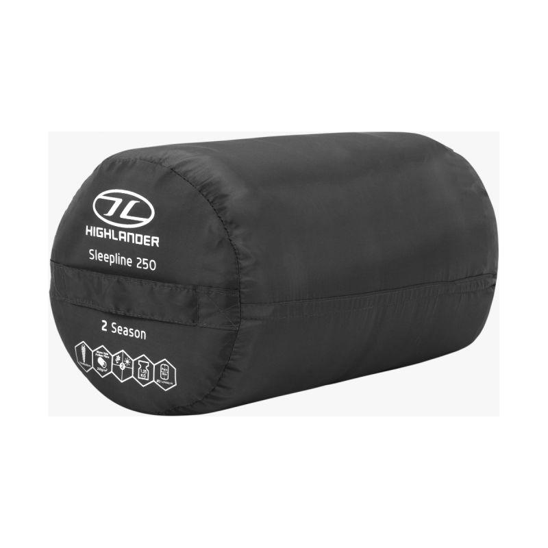 Highlander Sleepline 250 Mummy Sleeping Bag - Charcoal