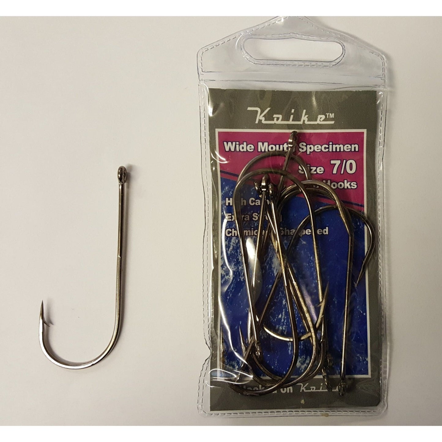 Koike Wide Mouth Specimen Hook 7/0 - Pack of 10