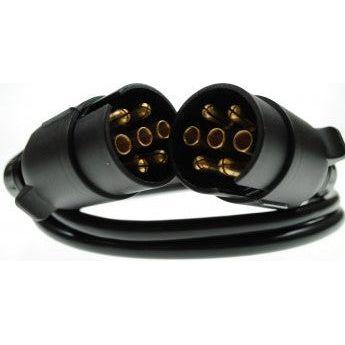 Maypole 7 Pin Straight 2m Connecting Leads (Plug to Plug)