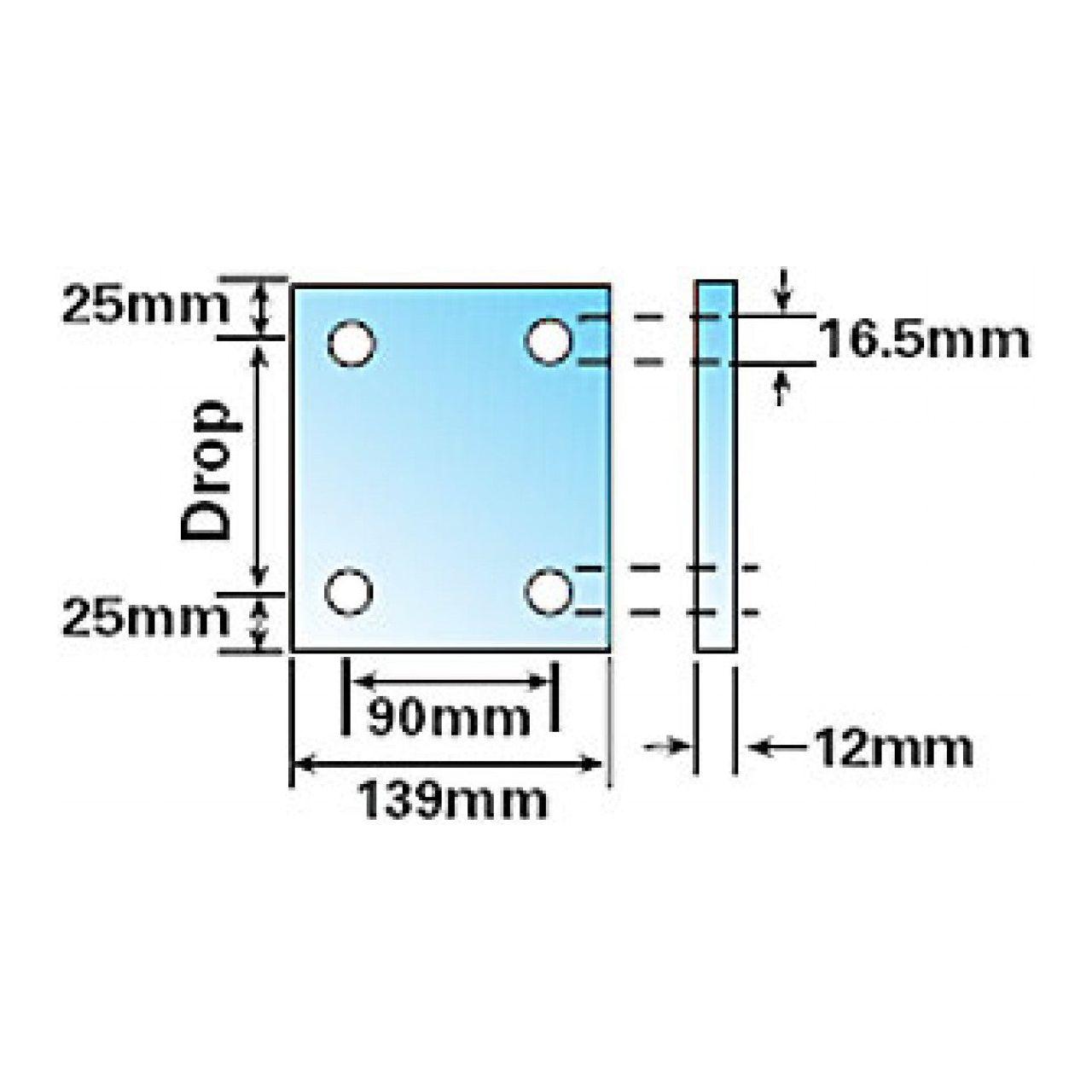 Maypole Drop Plate Zinc Plated 2' 52mm