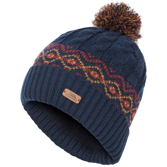 Trespass Andrews Men's Fleece Lined Bobble Hat - Navy