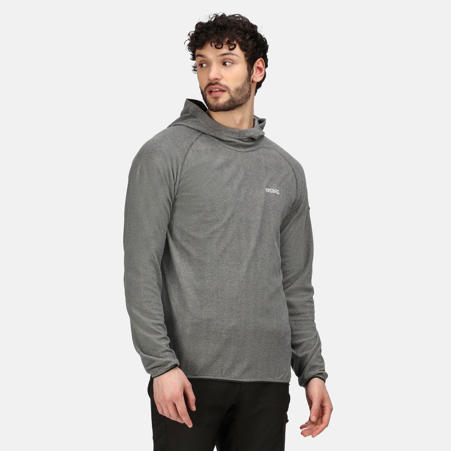 Regatta Men's Montes Lightweight Overhead Hoody - Light Steel/Black