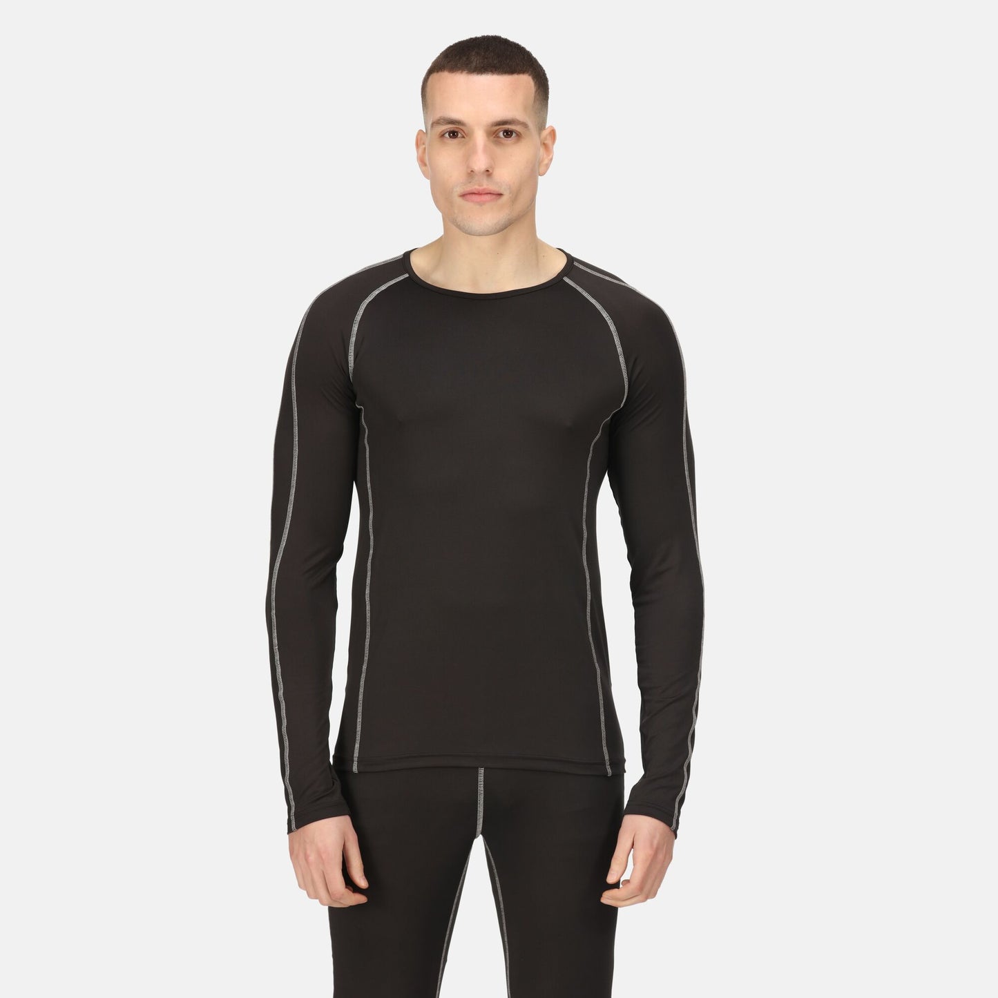 Regatta Mens Long Sleeve  Base Layer - Black